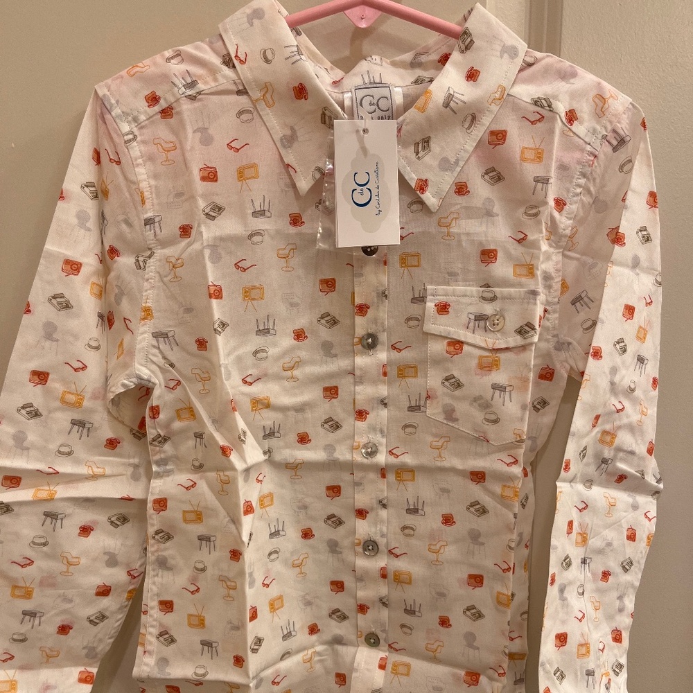NWT Boys' “Edgar” Dress Shirt by Cordelia de Castellano, size 6